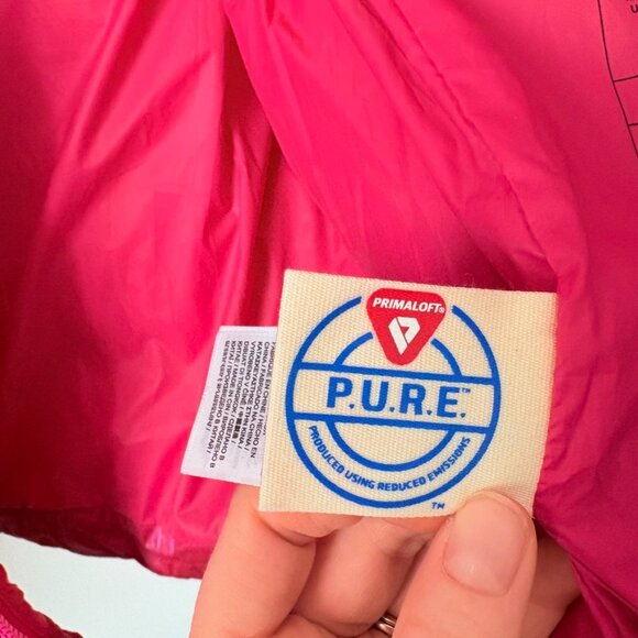 Gap Big Puff Cropped Jacket in Super Neon Hot Pink Size Small - Picture 11 of 12